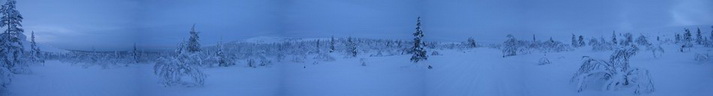 Äkäslompolo, Schneeschuh-Tour 2, Panorama Kellostapulinkuru