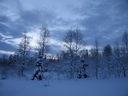 Äkäslompolo, Schneeschuh-Tour 3, Sonnenaufgang