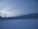 Äkäslompolo, Schneeschuh-Tour 3, Eiskalter Wald