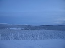 Äkäslompolo, Schneeschuh-Tour 3, Blick auf Äkäslompolo, Kesänki, Kellostapuli