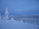 Äkäslompolo, Schneeschuh-Tour 3, Blick vom Kuer