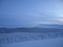 Äkäslompolo, Schneeschuh-Tour 3, Blick auf Kellostapuli und Ylläs