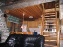 Äkäslompolo, Blockhaus, Innenansicht