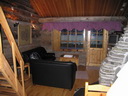 Äkäslompolo, Blockhaus, Innenansicht