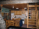 Äkäslompolo, Blockhaus, Innenansicht