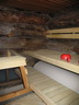 Äkäslompolo, Blockhaus, Innenansicht