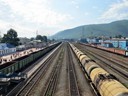 Bahnhof Sludjanka an der Transsibirischen Eisenbahn, Sibirien, Russland