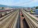 Bahnhof Sludjanka an der Transsibirischen Eisenbahn, Sibirien, Russland