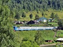 Alte Transsibirische Eisenbahnstrecke zwischen Sludjanka und Port Baikal (Sibirien, Russland)