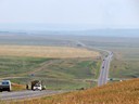 Auf der Fahrt nach Ust-Ordynski, Sibirien, Russland