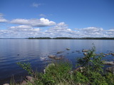 Blick auf den Pielinensee in Richtung Halbinsel Kaiskunniemi