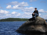 Blick auf den Pielinensee in der Likolahti-Bucht