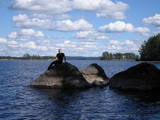 Blick auf den Pielinensee in der Likolahti-Bucht