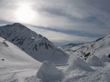 Blick zum Oberalppass hinunter