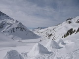 Blick zum Oberalppass hinunter