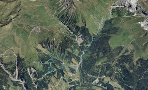 Karte Schlitteln in Langwies (Heimeli/Sapün & Pirigen)