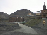 Russische Siedlung Barentsburg: Wohnhäuser